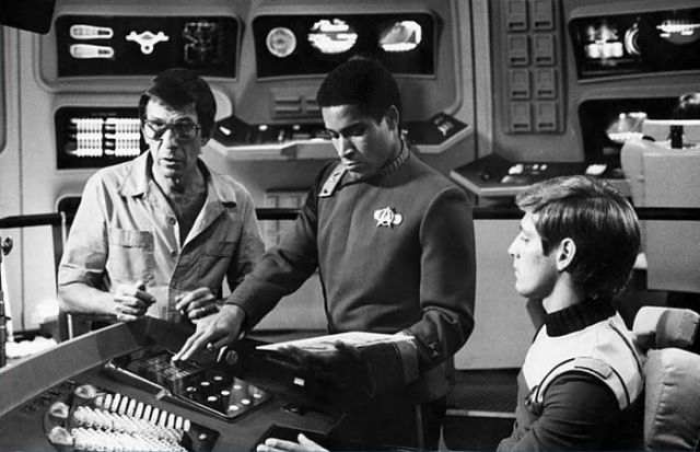Between Takes on the Set of Star Trek