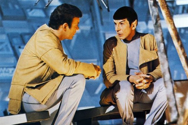 Between Takes on the Set of Star Trek