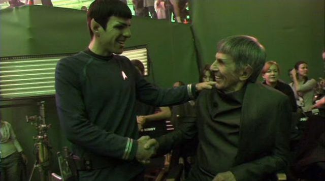 Between Takes on the Set of Star Trek