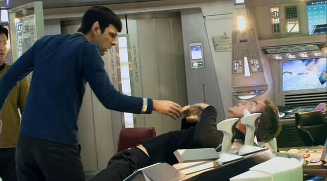Between Takes on the Set of Star Trek