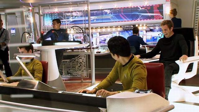 Between Takes on the Set of Star Trek