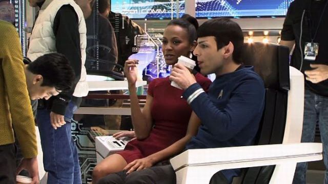 Between Takes on the Set of Star Trek