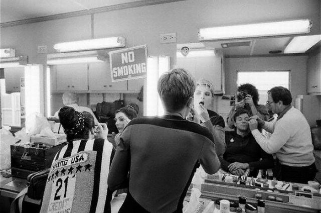 Between Takes on the Set of Star Trek