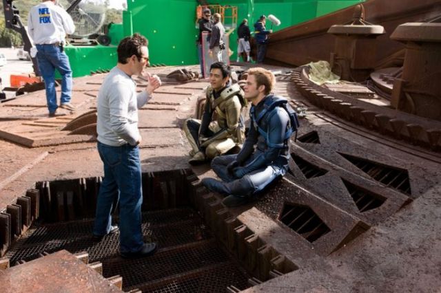 Between Takes on the Set of Star Trek