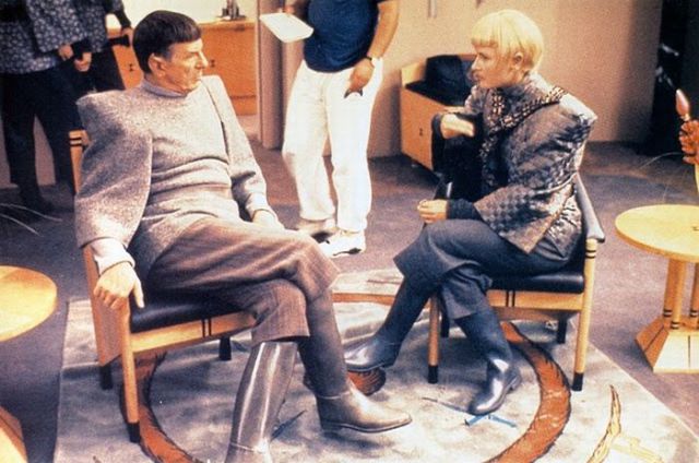 Between Takes on the Set of Star Trek