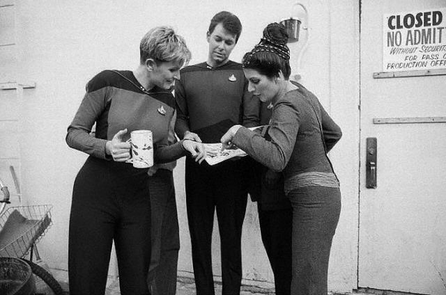 Between Takes on the Set of Star Trek