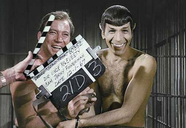 Between Takes on the Set of Star Trek