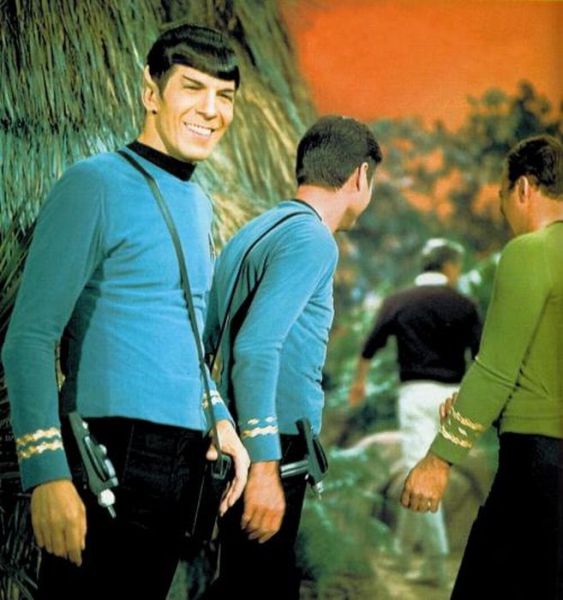 Between Takes on the Set of Star Trek