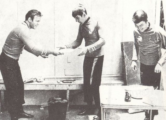 Between Takes on the Set of Star Trek