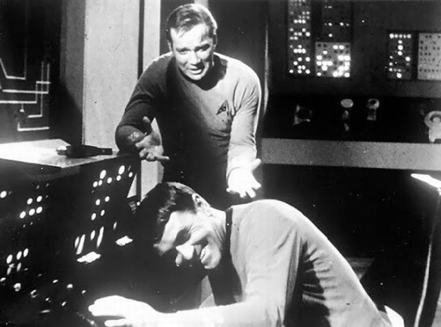 Between Takes on the Set of Star Trek