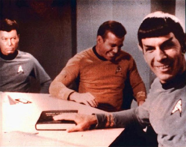 Between Takes on the Set of Star Trek