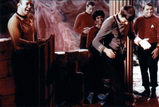 Between Takes on the Set of Star Trek
