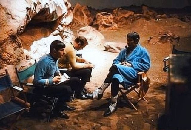Between Takes on the Set of Star Trek