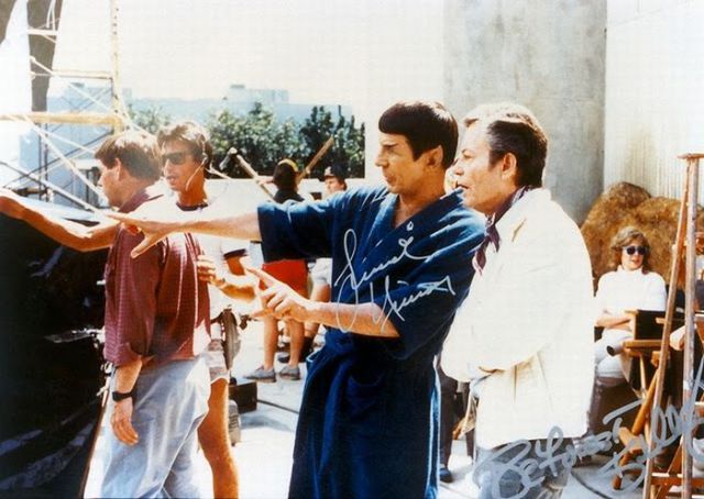 Between Takes on the Set of Star Trek