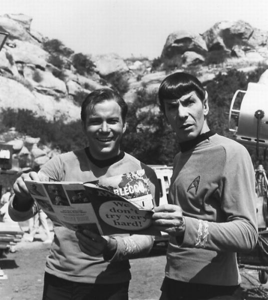 Between Takes on the Set of Star Trek