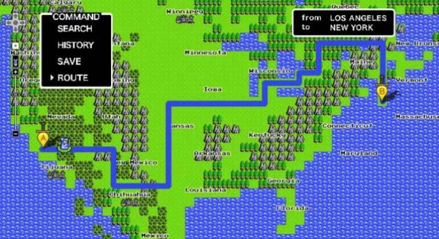 Google Maps 8-bit for the NES