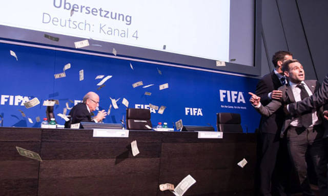 Corrupt FIFA President Gets Owned by a Funny Guy During a Press Conference