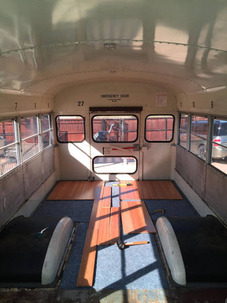 Couple Transform an Old Church Bus Is into a Snazzy Mobile Home