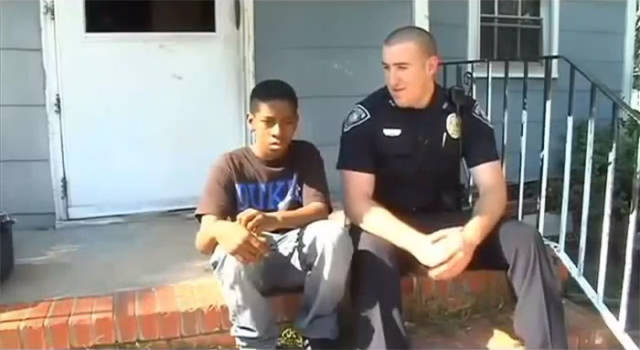 When This 13-Year-Old Told The Police He Wants To Run Away From Home, One Of The Officers Helped Him Out In A Very Nice Way