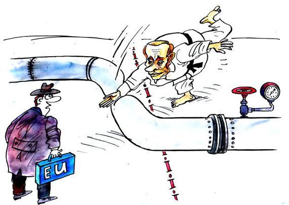 Gas crisis through the eyes of Europeen caricaturists (13 photos)