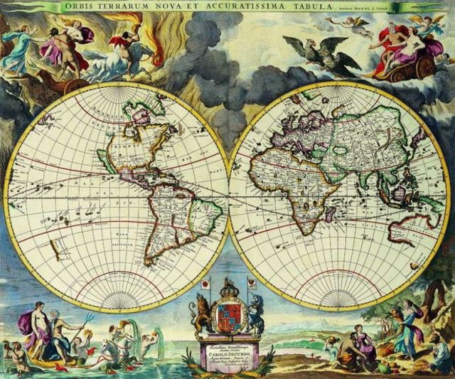 Antique maps of the world (22 photos)