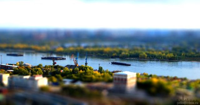 Russian city Novosibirsk with tilt-shift effect (41 pics)