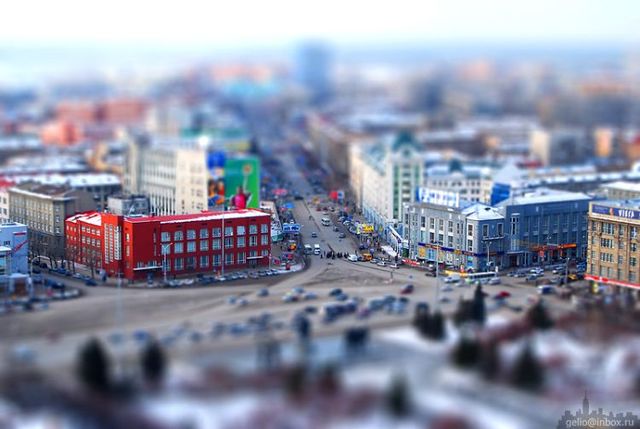 Russian city Novosibirsk with tilt-shift effect (41 pics)