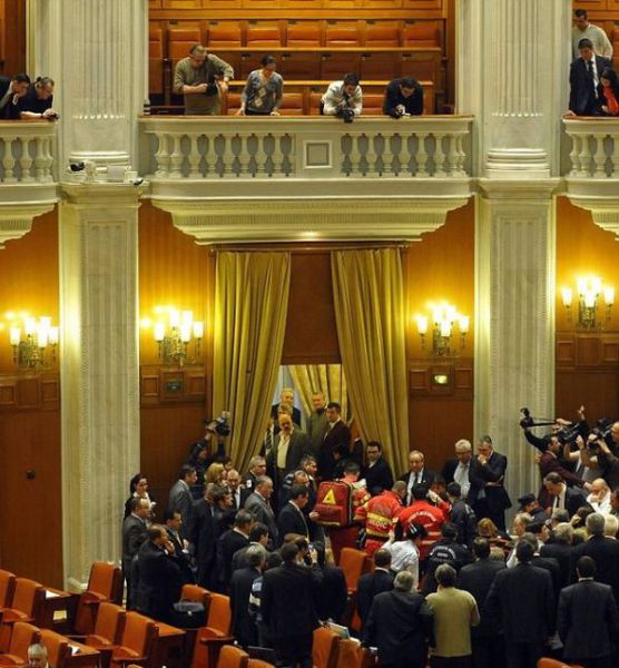 Shock in the Parliament of Romania