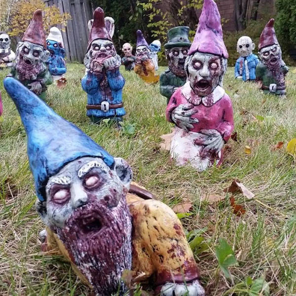 Spice Up Your Garden By Putting There Some Zombie Gnomes
