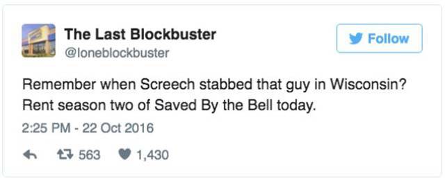 Twitter Account Of The Last Blockbuster Standing Is Pure Gold