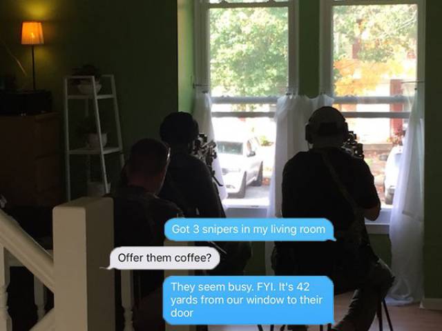 Guy Skillfully Narrates Potential Suicide-By-Cop Situation After Snipers Set Up In His House